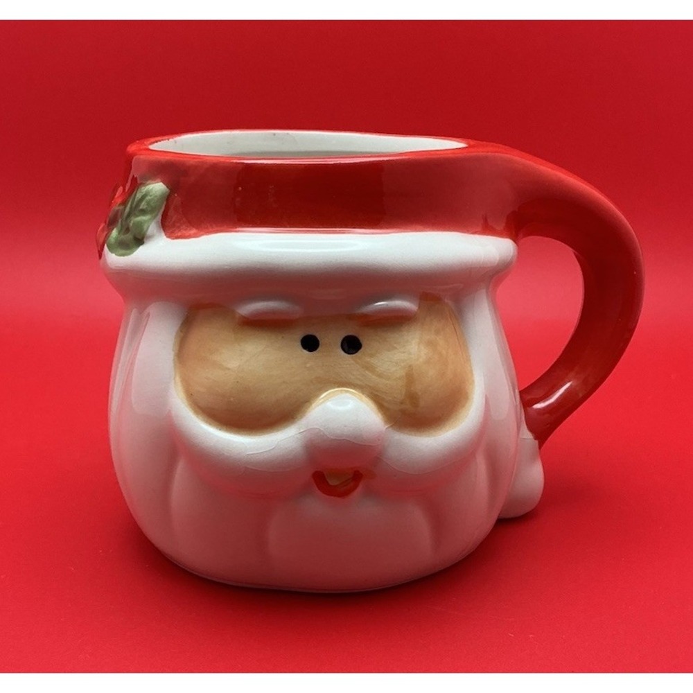 Greenbrier Int'l, Royal Norfolk-Ceramic Santa Claus Christmas‎ Coffee Mug-NEW